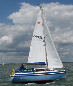Leisure 23SL 'Funadama' sailing in the Blackwater